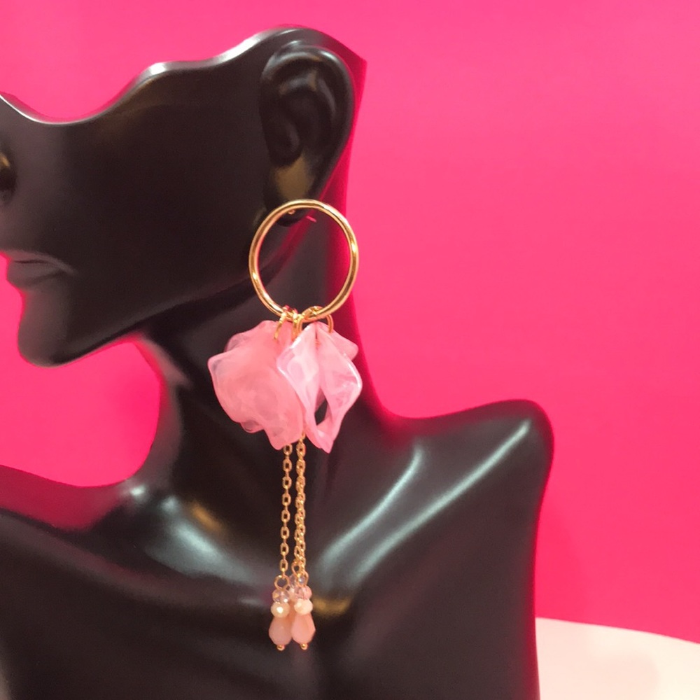 Make Me Blush Petal Dangle Earrings